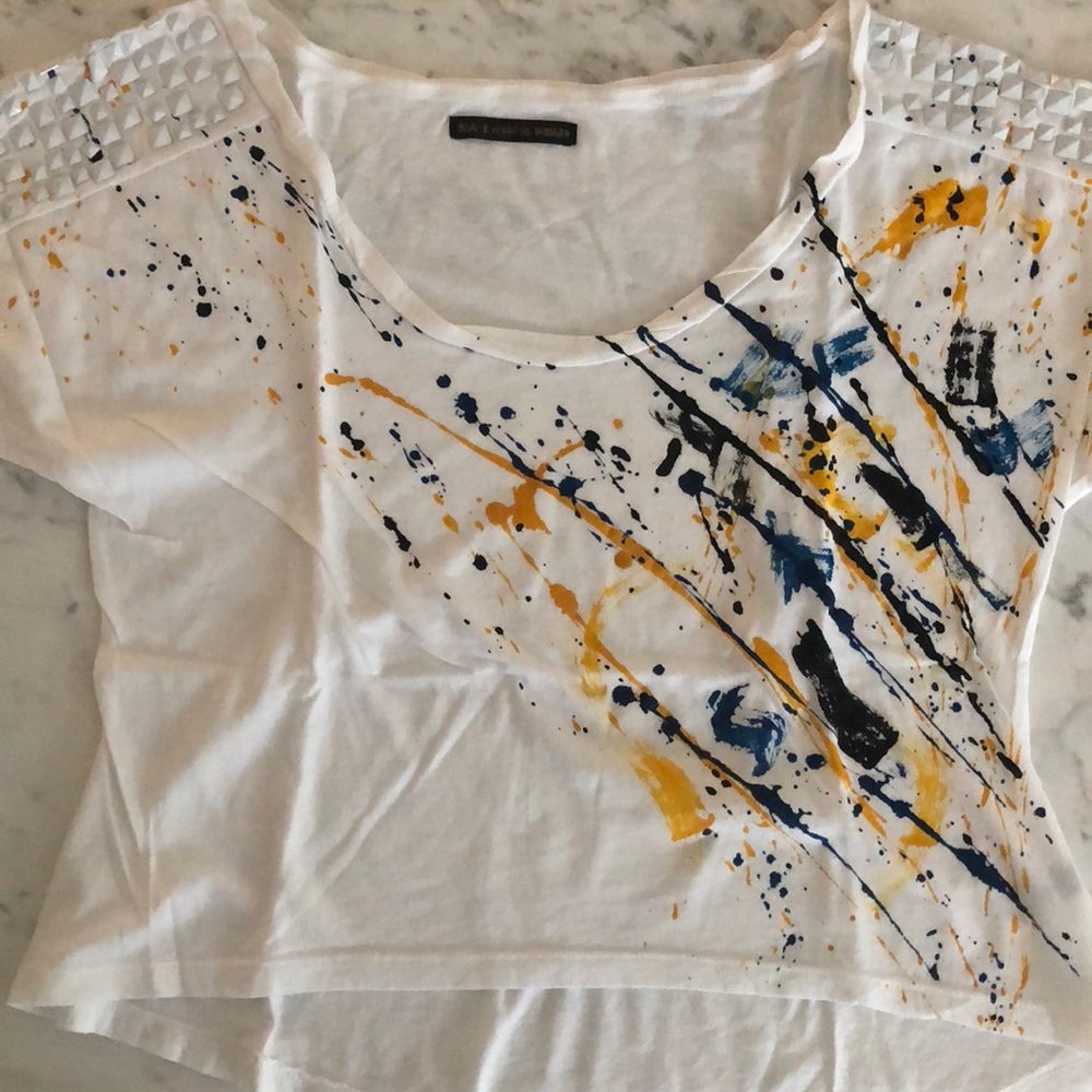 Black Hearts Brigade splatter paint stud t-shirt